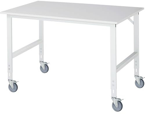 Rau Fahrbarer Arbeitstisch Tom (4 LR), B1500xT1000xH910-1230mm, M-Platte-22mm