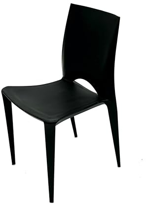 BE Furniture Black Plastic Stacking Chairs, Black Plastic Chair, Catering Chair, Cafe Chairs, Commercial Grade