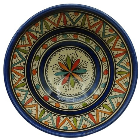 La Maison Unique 0604241210 - Cuenco para salsas, sopa étnica, marroquí, cerámica, terracota, 30 cm de diámetro, 0604241210
