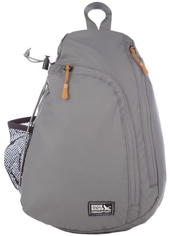 Eddie Bauer Ripstop 8L Shoulder Sling Pack with Padded Air-Mesh Adjustable Crossbody Strap for Right or Left Handed Fit - Slate