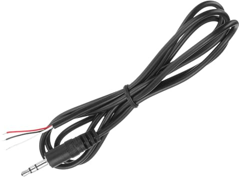 sourcing map 3.5mm Male Jack to Bare Wire Open End Replacement TRS 3 Pole Stereo 1/8 Audio Cable Plug Jack for Earphone Headphone Cable Repair, 1m