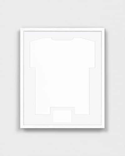 ARTIS - Bilderrahmen für Trikot - Trikotrahmen Fußball aus Holz - Objektrahmen 52,5x62,5x3 cm - Handball, Volleyball Trikot Rahmen – Jersey Frame für Sporttrikots – Frametheshirt Basic Weiss