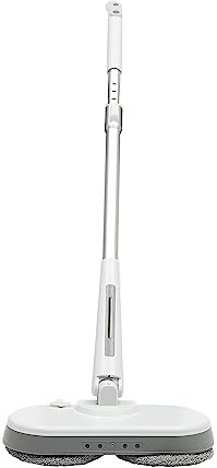 Mocio elettrico senza fili, mocio a spruzzo d'acqua, 350 ml, serbatoio dell'acqua Spin Mop, mocio elettrico con funzione spray e LED, asta regolabile, per pulire, strofinare e lucidare, leggero e
