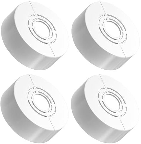 Set of 4 Rosette Shower Fittings, 3 Sizes in 1 (Silver, 70 x 30 mm), Heating Pipe Rosette Cover, Cover for Radiator Pipes, Taps and Shower Accessories