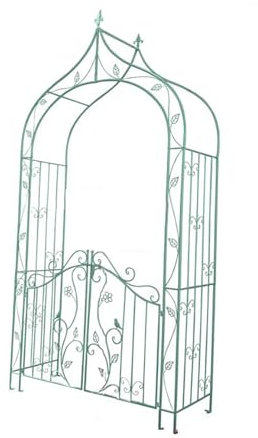 Arche De Jardin En Treillis, Arche De Jardin Avec Portillon pour Plantes Grimpantes, Arches De Mariage Extérieures, Tonnelle De Jardin En Métal pour Cérémonie, Arches De Jardin Intérieures(Green)