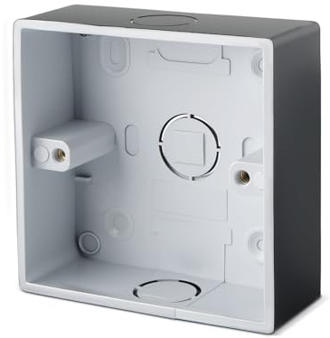 Surface Mounted Electrical pattress Box Black 1 Gang Stylish and Durable Box for Mounting Electrical Devices（1 Pack）