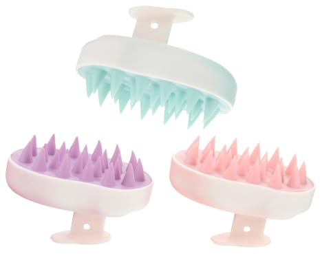 LOLIPPYY 3pièces Brosse De Massage Pour Chevelu Nettoie Et Exfolie Les Cheveux Pour Douche Ou Usage Quotidien