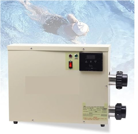 MEIVIYA Calentador de Agua eléctrico portátil Calentador de Agua de 18kw for Piscina y termostato de bañera, Pantalla táctil Impermeable Calentador de Piscina, Calentador de Agua para baño(240)