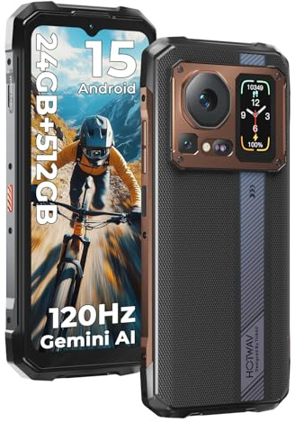 HOTWAV Cyber 16 Pro Téléphone Portable Incassable, 24Go+512Go/TF 2To, Batterie 6280mAh, 108MP+32MP Caméra, Écran 6.6 FHD+ 120Hz Android 15 Smartphone Incassable, Dual SIM 4G, NFC, Face ID, OTG, GPS