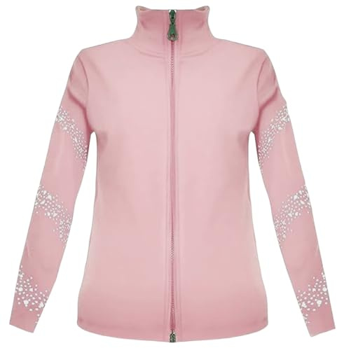LIUHUO Tjejer konståkning träningsdräkt jacka – elegant ventilerad övningstopp, Rosa, 140 cm