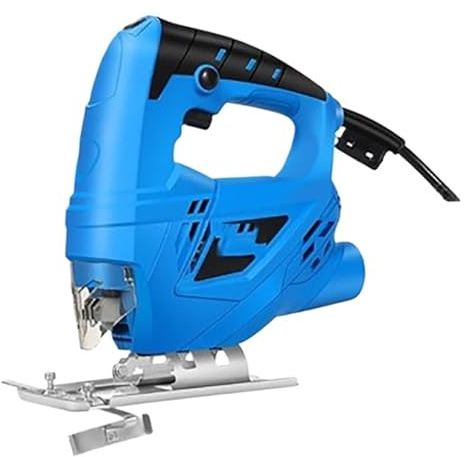 Sierra De Calar Eléctrica Portátil Multifuncional For El Hogar, Sierra Eléctrica De Mano Pequeña For Carpintería, Sierra De Tracción, Máquina Cortadora De Madera FáCil De Usar(Blue)