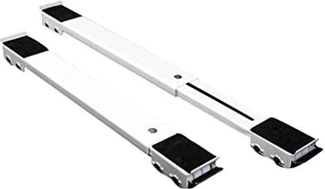 Haofy Rulli per Elettrodomestici Pesanti con Telaio in Metallo, Base Mobile 50x6 Cm con Frenante per Lavatrici e Frigoriferi (#3)