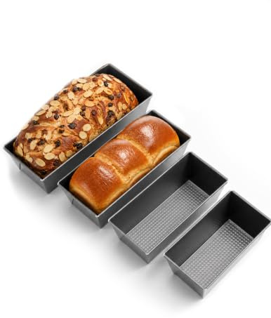 CHEERLINK 4 Stück Kastenform Kuchen, Antihaftbeschichtet Brotbackform
