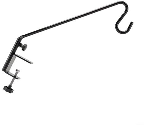 TONIXY Kit de crochets en acier inoxydable pour balustrades verticales, mangeoire à oiseaux réglable jusqu'à 6,8 kg, fer forgé, aluminium, PVC, bois, terrasse, balcon, décoration de jardin, 71,1 cm