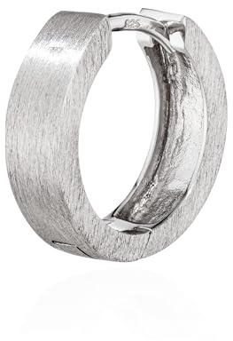 NKlaus silver singel 925 sterlingsilver fällbar creole örhänge 14,3 mm matt anlöpningsskydd 4796