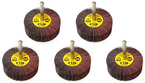 Klingspor KM 613 Fächerschleifer/Lamellenschleifer | 60 x 15 mm (Schaftdurchmesser: 6 mm) | 5 Stück | Körnung: 40