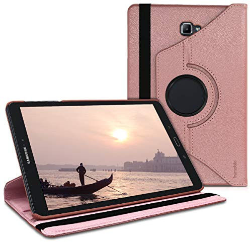 kwmobile Carcasa Compatible con Samsung Galaxy Tab A 10.1 (S-Pen) (2016) - Funda de Cuero sintético para Tablet en Oro Rosa