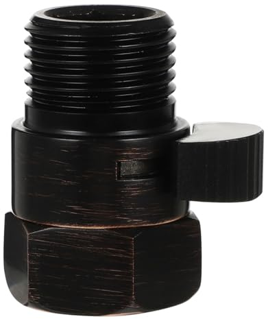 Yardwe 1/2 Zoll Absperrventil Duschkopf Schwarz Wasserstopventil FüR Handbrause Und Bidet Durchflussregelventil Zum Wasserfluss Steuern Einfache Installation