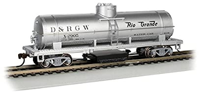 Bachmann - Spur HO - Reinigungswagen Kesselwagen Denver & Rio Grande Western, Metall, Silber, Modellbahnwagen, Zugwagen, Modellbahn-Wagen
