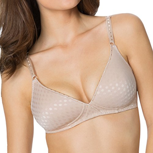 Fruit of The Loom Womens Lightly Lined Wire-Free Molded Bra, Sand, 34B US