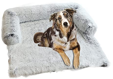 PETCUTE Hundebett Couch für Sofaschutz,Flauschige Hundedecke mit Abnehmbarem Bezug,Hundekissen,Plüsch Hundematte,mit rutschfeste Unterseite,Waschbar Hundesofa Kofferraumschutz