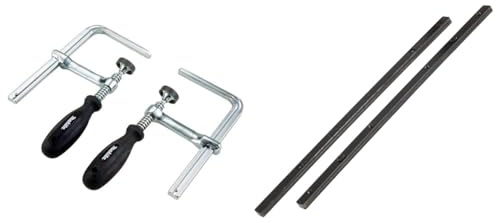 Makita 194385-5 Schraubzwinge 1 Paar (2 Stück), Silber, 5 x 160 mm & Führungsschienenverbinder