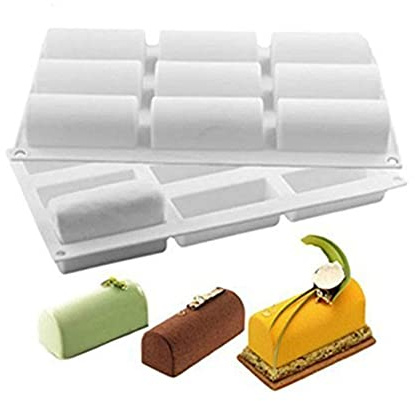 mostsom 3.28'' Length Cylinder Strips Biscuit Chocolate Sticks Cookies Baking Jelly Silicone Mold Ice Tube Making Trays, Perfect Ice Cube Sticks Molds (Cylinder H)