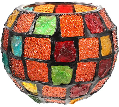 DOITOOL Globen Bunte Lampenschirme Mosaikglas-Lampenschirm Türkischer Marokkanischer Stil Deckentisch-Stehlampenschirme