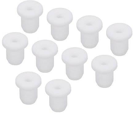 sourcing map 20Pcs T Type Rubber Grommet Mount Dia 6mm ID 3.5mm H 9.5mm Seal Protection Flexible Hole Plugs for Cable Pipe White