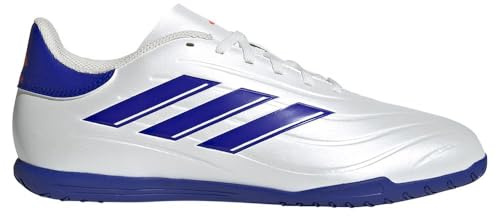 Adidas Unisex COPA Pure II Club Football Boots Indoor, Cloud White/Lucid Blue/solar red, 45 1/3 EU