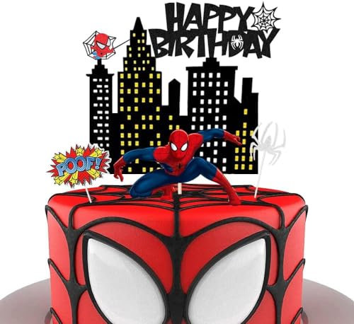 Decoracion Tartas Cumpleaños 5 Piezas Topper Tarta Personalizado Decoraciones Pasteles Happy Birthday Cake Topper Suministros para Fiestas Temáticas para Niños Niñas