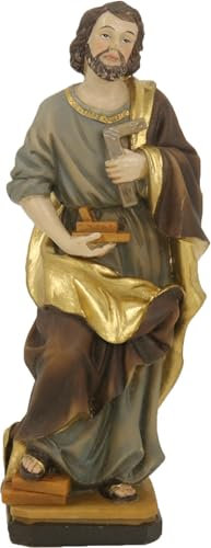 FADEDA Saint Joseph avec carré et Plan/Hauteur : 15 cm/Peint à la Main/Figurines de crèche détaillées décoration de Table de Noël Accessoires de crèche