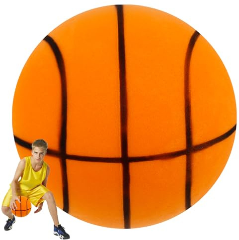 BOBASH Silent Basketball, Bouncing Mute Ball Größe 7, Lautloser Basketball, Unbeschichteter Schaumstoffball, Lautlose Basketballs, Indoor Foam Balls, Trainingsschaumball, Mute Bouncing Ball