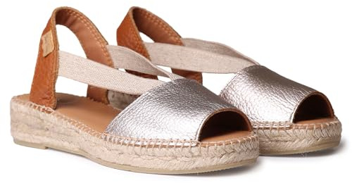 TONI PONS ESTEL-BG espadrille läder för kvinnor, Platina, 37 EU