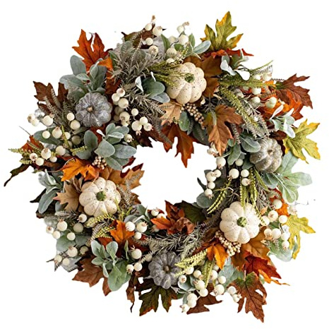 Sharplace Herbstkranz mit authentischem Charme - Ideale Deko für Haus und Garten, 35 cm x 35 cm
