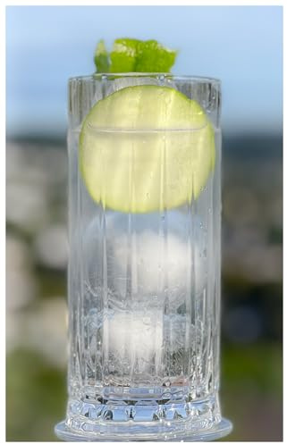 Topkapi Gin Tonic Gläser Kopen Hagen I 4 Stück XL Größe I Spülmaschinenfest I Echtes Bleifreies Kristallglas I Bruchresistent I ~385 ml I Exzellent für Gin Tonic, Mojito