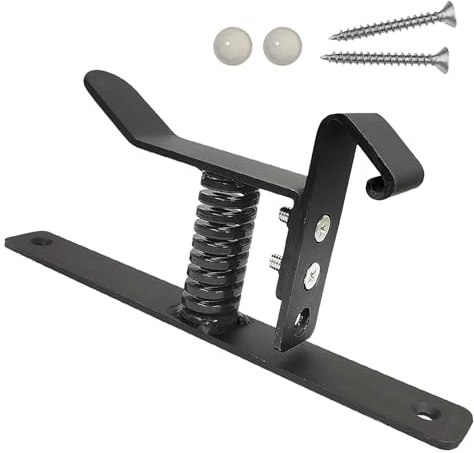 Yofflink Door Stopper- Adjustable Height Gate Stopper- Stainless Steel Door Stop with Heavy Duty Spring & Cabinet Bumpers- Wall Mounted Door Holder- Heavy Duty Doorstops- Non-Scratching Door Stop.