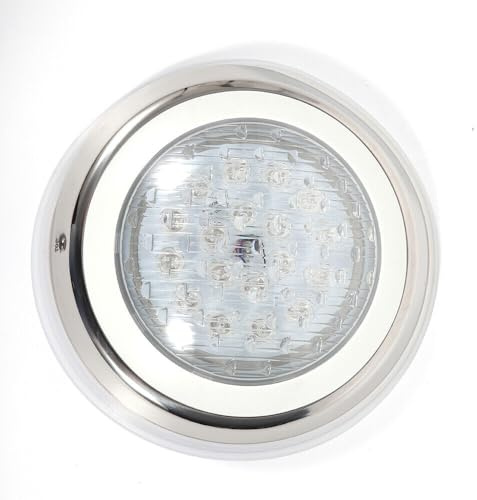 CuCummoo Foco LED RGB para piscina, 54 W, iluminación empotrada, 12 V, para piscinas, acuarios, gimnasios, fuentes, estanques, clubes de hotel, 30 x 7 cm