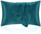 Federe Cuscino Letto 50x80 in Raso - Federa Setoso Proteggere Pelle e Capelli - OEKO-TEX - Super Morbida e Ipoallergenico - Federa 2 Pezzi con Cerniera Blu Verde