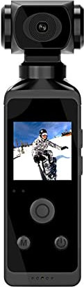 BINGNU Action Camera with Image Stabilization, 4K Pocket Action Camera HD LCD Screen 270° Rotatable Mini Sports Camera With Waterproof Case For Helmet Travel High Frame Rate Stable performance