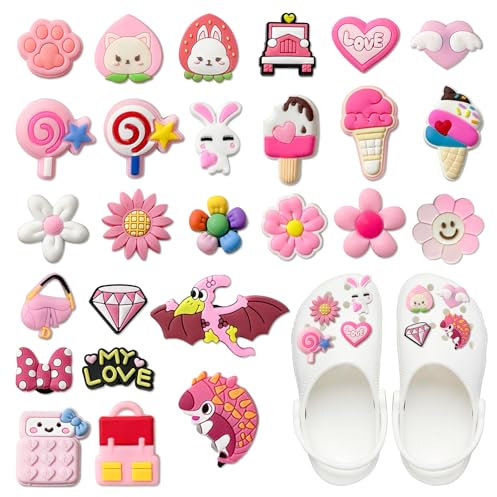 TAIHOBO 26 Stück Schuh Charms für Crocs Kinder, DIY Schuhanstecker für Clogs, PVC Schuhanhänger, für Crocs Anstecker Dekoration, Weihnachten Party Favours Geburtstagsgeschenk für Jungen Mädchen