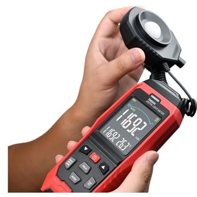 TA632A Luxmètre numérique LCD Luxmètre numérique Illuminomètre portatif Luminomètre Photomètre Luxmètre Luxmètre 0-200000 Lux Portable et durable
