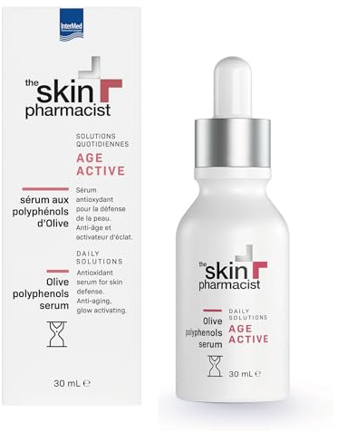 The Skin Pharmacist - Age Active – Antioxidans-Serum mit Polyphenolen aus Olive – Anti-Aging & Glanz der Haut – pflegende Gesichtspflege – 30 ml