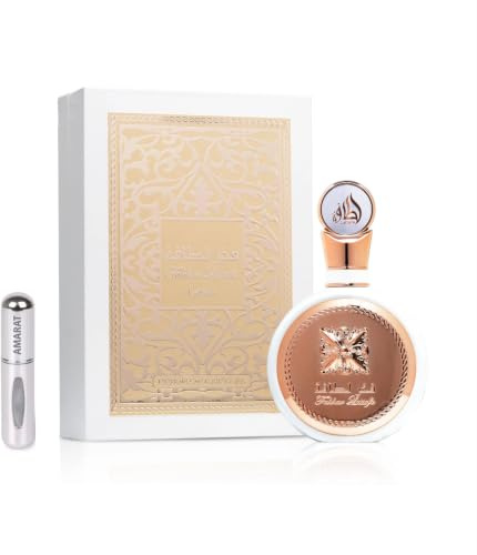 Lattafa Perfume Fakhar for Women 100ML, Perfume Árabe para Mujer de Larga Duración, Eau da Parfum Importado desde Dubái, Fragancia Floral y Dulce para Mujeres Incluye Atomizador Recargable 5ML (Rose)