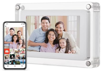 CRBUDY 10.1 Inch WiFi Acrylic Digital Photo Frame Digital Picture Frame Music Video Player Auto Rotation 8G Clearer