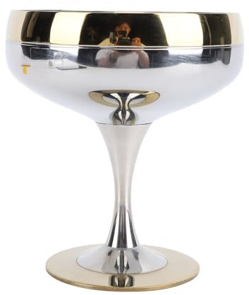 Calice per Gelato Coppa con Piede in Acciaio Inossidabile Sus304 Coppa per Cocktail Martini Dessert Budino Cocktail di Frutta Martini, Ciotole da Dessert