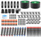 Feelhap Kit per Irrigazione a Goccia, 60+12M Kit Irrigazione Serra Sistema di Irrigazione da Giardino, 144 Pezzi DIY Kit di Micro Irrigazione Automatico Regolabili per Giardino Serra Impianto Prato