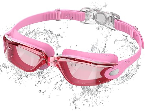 Ambienden Simglasögon, Claire Vision Anti-Fog Simglasögon, UV-skydd, silikontätningar, snabba justeringar, unisex för vuxna, rosa plätering