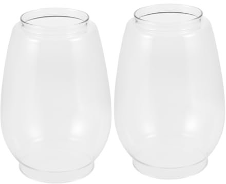 GLEAVI 2stücke Kerosin Lampe Ersatz Glas Schirme Für Sturmlaternen Petroleumlampen Schirme Vintage-Design Outdoor Camping Zubehör