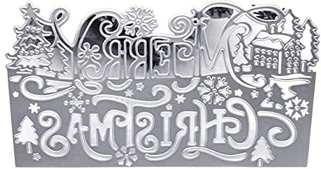Metall-Stanzschablone für Weihnachtskarten, Scrapbooking, Album, Papierkarten, Vorlage, Prägung, Handwerk